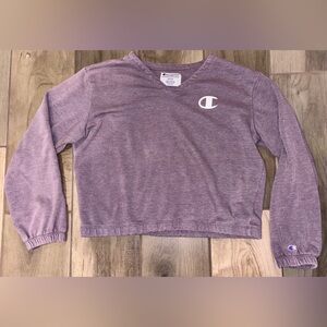 Vintage Champion Mauve V-Neck Top women’s size m. 💜 measurements in inches!